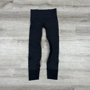 Lululemon Women's High-Rise Grey Leggings with Ribbed Detailing